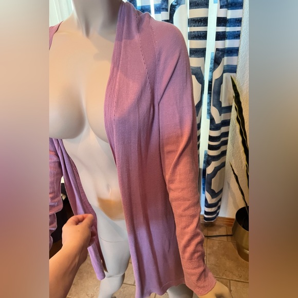 Torrid Longline Cardigan Lilac Sweater Size 0 - Picture 6 of 14